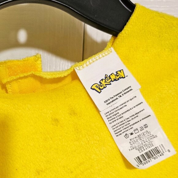 Pokémon Pikachu Classic Costume Attached Tail Mask Halloween Kid Boys 10-12 READ - Picture 5 of 8